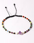 Real 7 Chakra Anklet Summer Beach Black Agate Amethyst Raw Stone Ankle Bracelets for Women Spiritual Healing Crystals Energy Yoga Meditation Gifts...