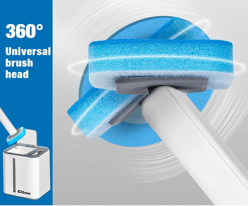 Magic Wand Disposable Toilet Clean Kit | Disposable Toilet Cleaning Brush Set including12 Brush Heads for Bathroom Cleaning, Toilet Wand and Stora...