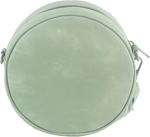 Le Miel Mini Round Tassel Charm Vegan Leather Crossbody Shoulder Sling Bag for Women...