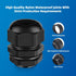 Cable Gland 2 Pack 1" NPT Waterproof Adjustable Connector Strain Relief Cord Connectors Joints Nylon with Gaskets…...