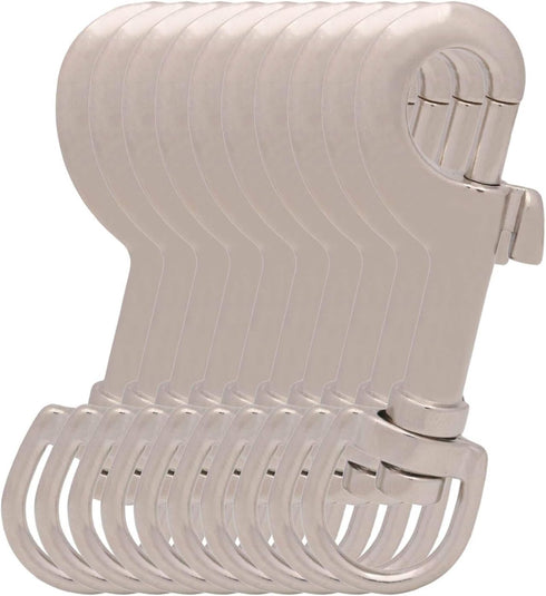 BIKICOCO 3/5'' Swivel Bolt Snap Hook Lobster Claw Clasp Trigger Spring Loaded Clip, D-Ring Ended, Silver - Pack of 10...
