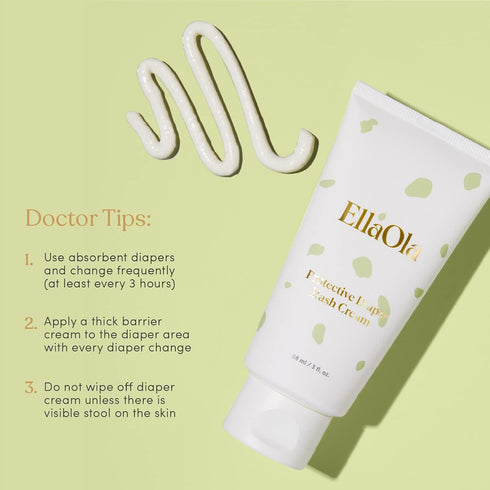 Organic Protective Baby Diaper Rash Cream for Sensitive Skin - 14% Zinc Oxide Rash Ointment Cream Soothes Irritation, Protects from Chafing and In...