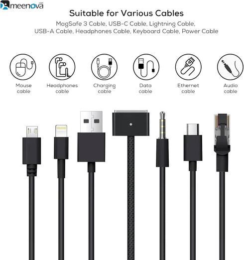 304 Stainless Steel Cable Holder, Aesthetic Cute Desk Accessories, Office Computer Desk Organizers, Cord Management, Charger Keeper, Charging Wire...