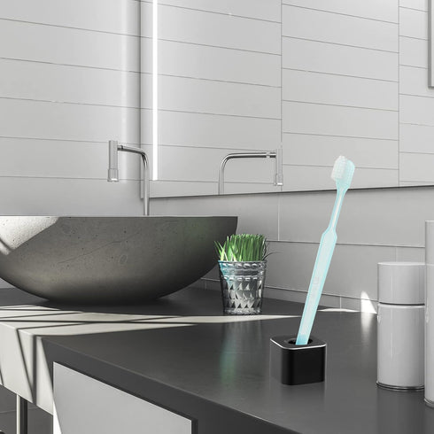 2 Pieces Metal Pen Stand Square Pen Holder Base Aluminum Student Desk Organizer Single Pen Holder for Desk Desktop Toothbrush Stand Holder Pen Dis...