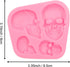 Creative Skeleton Head Skull Silicone Cake Decoration Mold 2 Pcs, Skeleton Head Fondant Mold for Cake Decoration Candy Sugar Cupcake Topper Cake P...