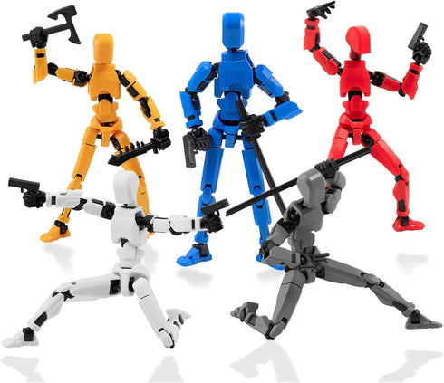 Titan T13 Action Figures Lucky Dummy 13 Robot Anime Figures Fidget Toys for Boys Autism Sensory Toys Multi Joints Movable Cool Gadget Toys Gifts (...