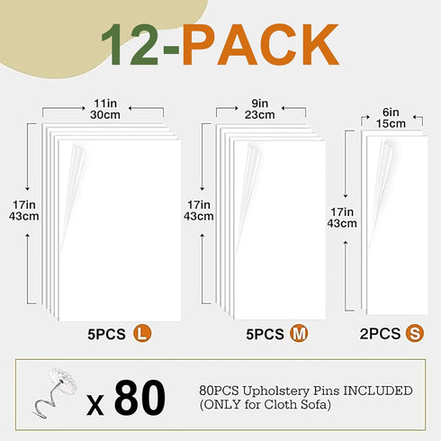 Cat Couch Protector 2Pack 6x17in & 5Pack 17x9in & 5Pack 17x11in Cat Training Self-Adhesive Couch Clear Tape Scratch Deterrent for Sofa Door Walls ...