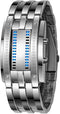 AIMES Mens Binary Watch Casual Sports Digital Lava Matrix Blue LED Digital Wristwatch Classic Creative Fashion Black Bracelet Square Blue Watches ...