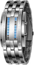 AIMES Mens Binary Watch Casual Sports Digital Lava Matrix Blue LED Digital Wristwatch Classic Creative Fashion Black Bracelet Square Blue Watches ...