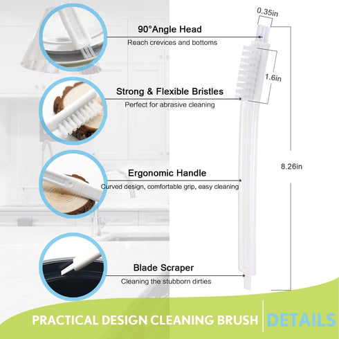Small Scrub Brushes for Cleaning,Crevice Cleaning Tool Set for Track Juicer Toaster Sink Tile Grout Grater Seafood,Detailing Cleaning Supplies Gad...