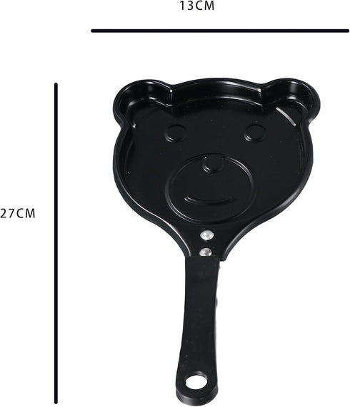 Mini Egg Frying Pan,Non-Stick Omelet Pans,Bear Shape Mini Non Stick Fry Pan with Handle,Portable Camping Cooking Omelet Pan for Cooking Baking...