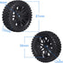 HobbyPark Front & Rear Wheels and Tires 12mm Hex Hub with Foam For Redcat Shockwave, Tornado Epx,S30 1/10 Off Road Buggy (Pack of 4)...