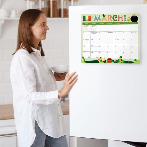 Magnetic Calendar for Refrigerator, 8'' x 10'' Fridge Calendar Runs from May 2024 Until December 2025, 20 Months Refrigerator Calendar for Home, O...
