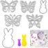 Metal Two Rabbits Cutting Dies,Four Butterfly Die Cuts Embossing Stencils Template Mould for DIY Scrapbooking Album Decorative Paper Dies Card Mak...
