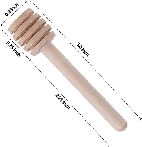 48 Pcs Honey Sticks Dipper, 3 inch Mini Wooden Honeycomb Stick, Small Honey Spoons Stirrer Stick for Honey Jar Dispense Drizzle Honey and Wedding ...