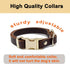 Leather Dog Leash 5ft for Small Dogs,Braided Leather Leash and Dog Collar Set,Strong Dog Training Leash,Soft Comfortable Dog Training Leather Leas...