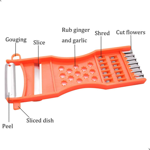 2Pcs handheld Plastic Multifunction Kitchen Peeler Grater Slicer Tool,for Vegetable,Fruit,Cucumber,Potato,Carrots,Cheese,Chef Gadgets Tools...
