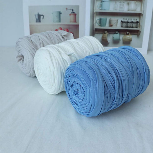 1PCS 250g 8.1oz Soild Color Fancy Yarns DIY Bag Handbag Carpet Cushion Cotton Cloth T-Shirt Yarn Knitting Crochet Yarn Pet Cave Basket Crochet Bag...