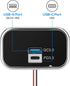 Linkstyle 12V USB Outlet, 18W QC3.0 USB-A Port & 18W PD3.0 USB-C Port Charger Socket, Outlet Socket Panel for Car Boat......