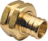 (2 Pack) Brass Garden Hose Adapter Swivel Fitting, 3/4” PEX Barb and 3/4” GHT Female Connector, Heavy-Duty High-Pressure Support, Rust and Corrosi...