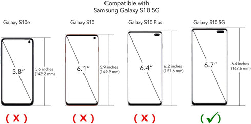 TORU CX PRO Case for Galaxy S10 5G, with Card Holder | Slim Protective Cover with Hidden Credit Cards Wallet Flip Slot Compartment Kickstand | Inc...