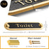 Toilet Brass Bathroom Door Sign. Traditional Style Home Décor Wall Plaque Handmade By The Metal Foundry UK....