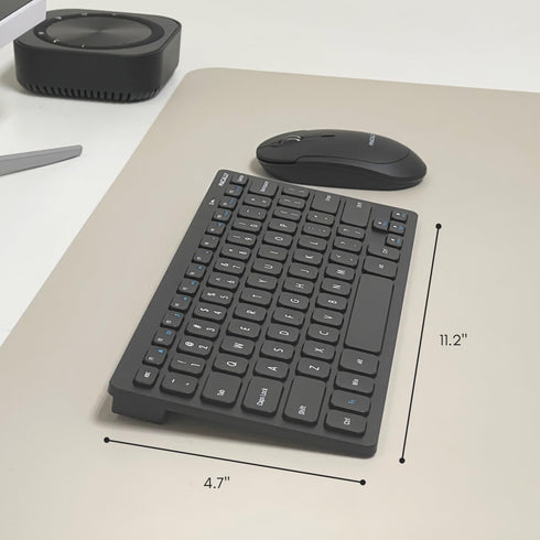 Macally 2.4G Small Wireless Keyboard - Ergonomic & Comfortable Computer Keyboard - Ultra Slim Compact Keyboard for Laptop or Windows PC, Tablet, T...