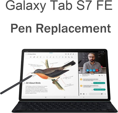 2 Pack Mystic Black Galaxy Tab S7 FE S Pen Replacement Stylus Pen for Samsung Galaxy Tab S7, Tab S7 FE SM-T730, SM-T733, SM-T736B Stylus Pen...