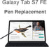 2 Pack Mystic Black Galaxy Tab S7 FE S Pen Replacement Stylus Pen for Samsung Galaxy Tab S7, Tab S7 FE SM-T730, SM-T733, SM-T736B Stylus Pen...