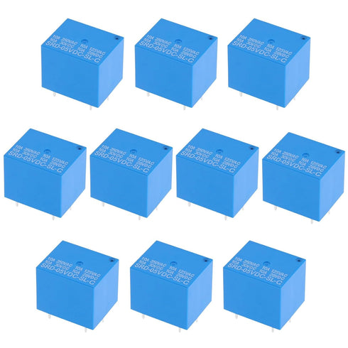 10PCS 5-Pin Terminals 5VDC Power Relay PC Board Relay for Industrial Control Automotive Electronics Safety Systems Household Appliance SRD-05VDC-S...