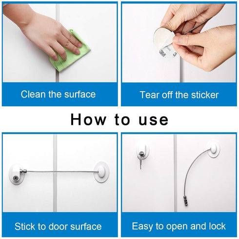 6 Pack Refrigerator Locks with 12 Keys,Child Safety Fridge Lock,Refrigerator Lock Combination,Mini Fridge Lock, File Drawer Lock,Toilet Seat Lock ...