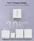 40W USB C Charger Block, 2-Pack 4-Port Type C Fast Charging Brick Dual PD&QC Wall Plug Adapter Compatible for iPhone 15/15 Pro/ 15 Pro Max/14/13/1...