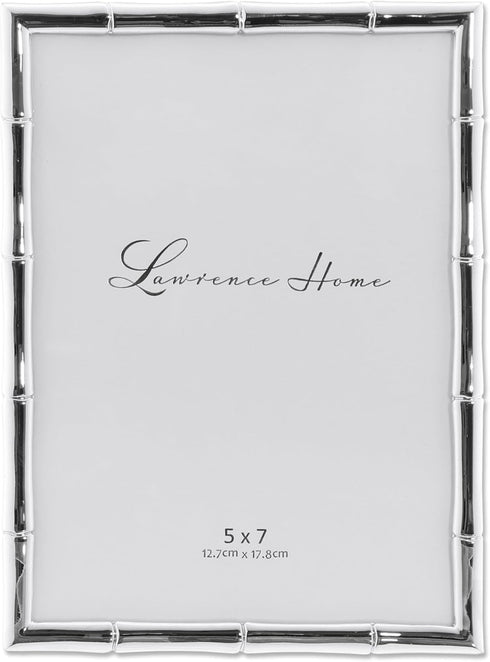 Lawrence Frames 710157 Silver Metal Bamboo 5x7 Picture Frame...