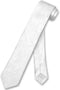 Vesuvio Napoli Narrow NeckTie Solid WHITE Paisley 2.5" Skinny Men's Neck Tie...