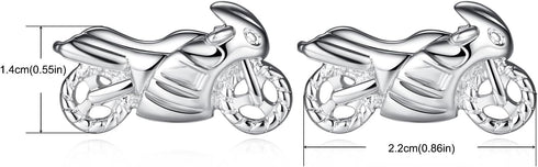 HONEY BEAR Racing Motorcycle Motorbike Cufflinks for Mens Shirt Gift Silver...