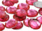 25mm Pink Hot H114 Flat Back Round Acrylic Rhinestones Plastic Circle Gems for Costume Making Cosplay Jewels Pro Grade Embelishments - 20 Pieces (...