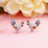 EVER FAITH Women's 925 Sterling Silver CZ Multicolor Enamel Rooster Animal Pierced Stud Earrings Clear...