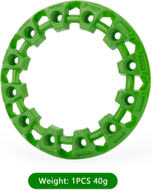 PSLER 4 Pieces of ATV Wheel Rim Hub Protection Decor for ATV Tires 145/70-6 6 Inches Wheel Rim Cover Decoration Modified Parts Green...