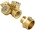 Feelers Brass Misting Spray Nozzle, 1/2" BSPF 3-Holes Large Atomizing Spray Garden Sprinklers Agricultural Irrigation System Adapter Fitting (Pack...