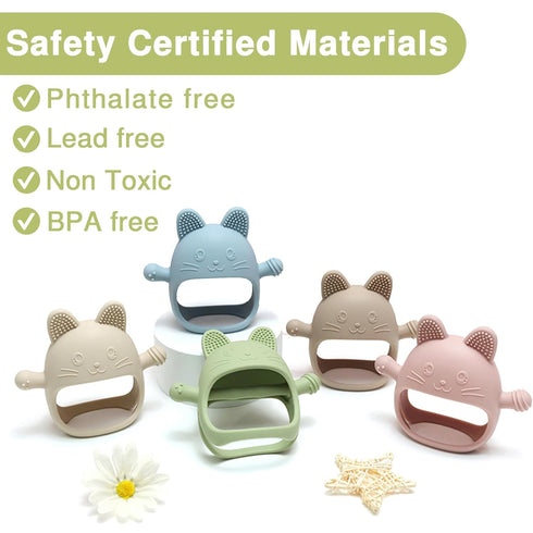 Baby Teething Toys, No Drop Teething Toys for Babies 0-6 Months, Baby Chew Toys for Teething Relief, Hand Teethers for Babies, Great Baby Shower G...