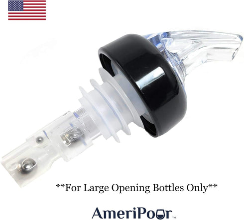 Measured Liquor Pourers - Large Cork For Oversized Bottles - Made 100% In The USA. Bar Spouts That Don't Leak - No Cracks, Just A Perfect Cocktail...