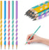 AUAUY Colored Rod Capped Hole Pencil - 5 Colors - 12 Pieces...