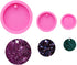 3pc Glossy Resin Silicone 1.5in 2in 2.5in Circle Molds Pet Cat Tag DIY Keychain Mould with 10PC Key Ring(DY0079+DY0080+DY0260)...