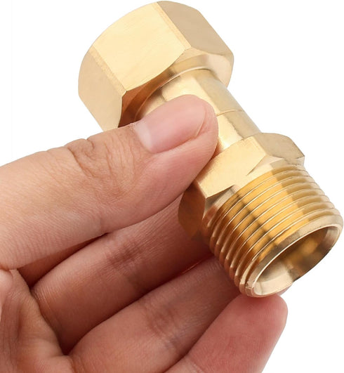 Pressure Washer Swivel Fitting, M22 14mm Pressure Washer Gun Swivel Brass Pipe Fitting for Cleaning Machine, 4500 PSI...