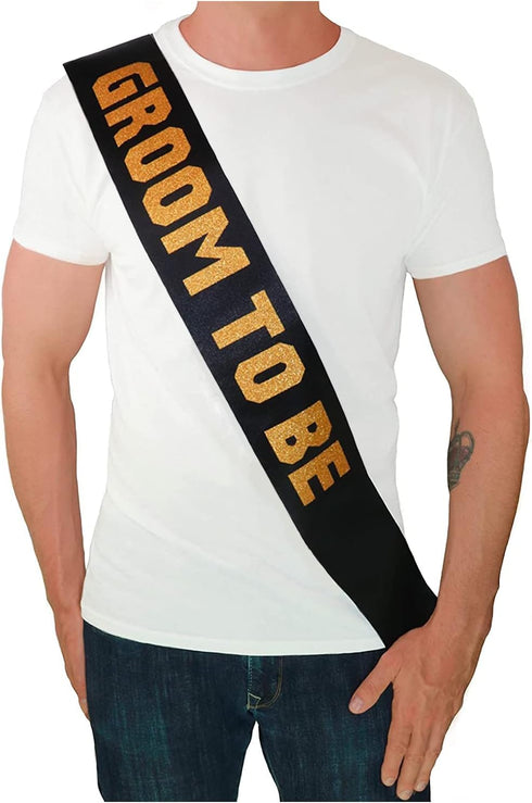 Groom to Be Sash - Bachelor Party Supplies Bride Engagement Party Wedding Shower Accessories...