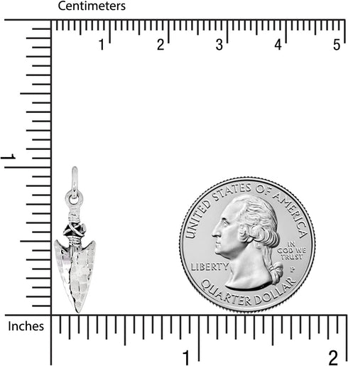 WithLoveSilver Solid 925 Sterling Silver Celtic Archer Rock and ArrowHead Pendant...