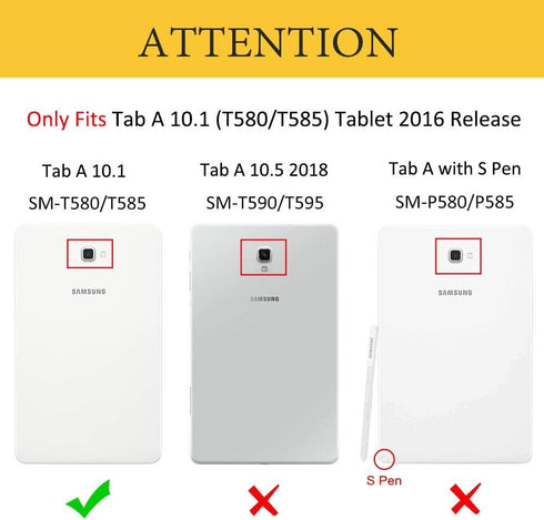Case for Galaxy Tab A 10.1 (2016 NO S Pen Version), Premium PU Leather Folio Smart Stand Case Cover for Samsung Galaxy Tab A 10.1 Inch 2016 Tablet...