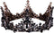 Aiosy Halloween Black Crown Rhinestone Tiara and Crowns Crystal Queen Tiara Gothic Hair Accessories Wedding Crowns Costume Baroque Crown for Women...