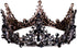 Aiosy Halloween Black Crown Rhinestone Tiara and Crowns Crystal Queen Tiara Gothic Hair Accessories Wedding Crowns Costume Baroque Crown for Women...