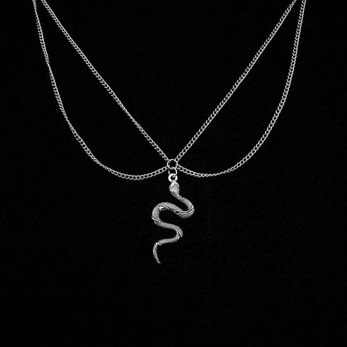 Vintage Snake Pendant Necklace Gothic Snake Chain Necklace Punk Layered Snake Choker Necklace Adjustable snake necklace Jewelry for Women and Girl...